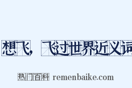 想飞，飞过世界近义词是什么意思的图片